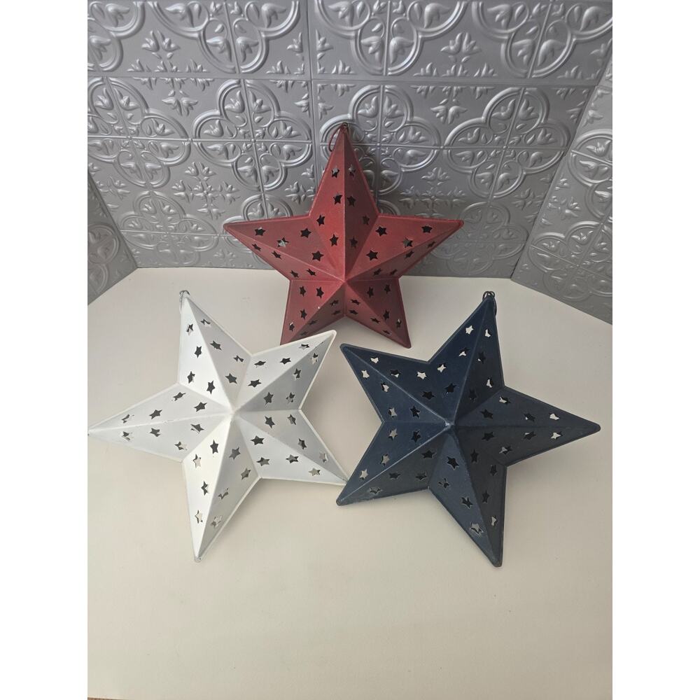 Star Shaped Metal Hanging Tealight Holder 11 1/2" Decor